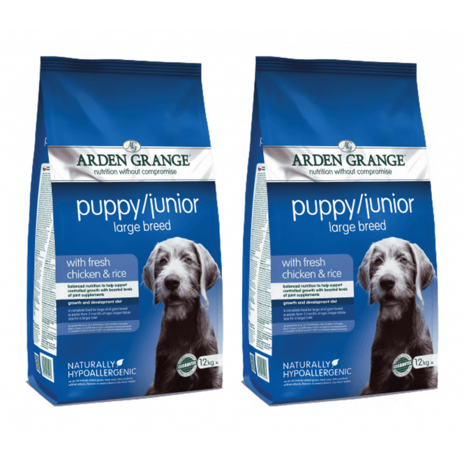  Dog Food: Puppy Large Breed Chicken & Rice 2x12kg